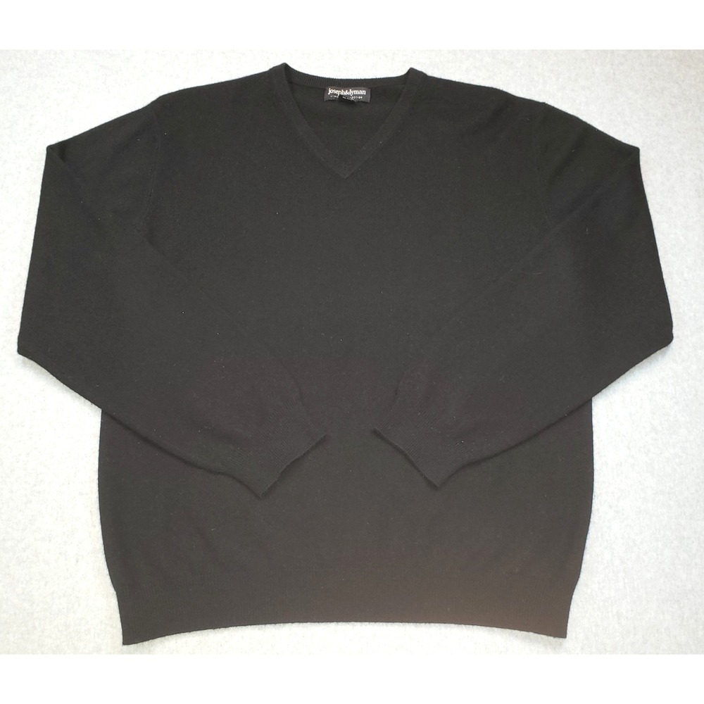 Joseph & Lyman Limited‎ Collection Cashmere Sweater Mens Black Size XL Pullover